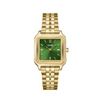 Montre CLUSE Gracieuse femme cadran vert bracelet acier doré - vue 1