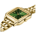 Montre CLUSE Gracieuse femme cadran vert bracelet acier doré - vue 2