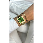 Montre CLUSE Gracieuse femme cadran vert bracelet acier doré - vue porté 3