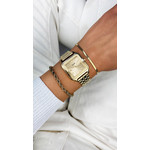 Montre CLUSE Gracieuse femme cadran jaune bracelet acier doré - vue porté 1