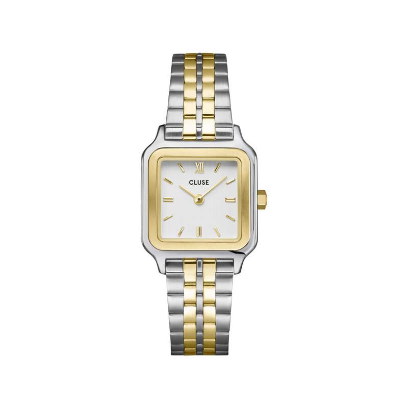 Montre CLUSE Gracieuse Petite femme cadran blanc bracelet acier bicolore - vue 1