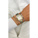 Montre CLUSE Gracieuse Petite femme cadran blanc bracelet acier bicolore - vue porté 1