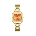 Montre CLUSE Gracieuse Petite femme cadran orange, bracelet acier doré - vue 1