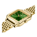 Montre CLUSE Gracieuse Petite femme cadran vert bracelet acier doré - vue 2
