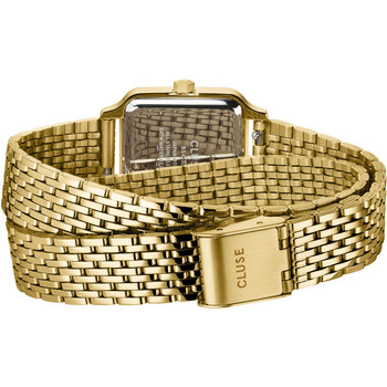 CLUSE Gracieuse Petite dameshorloge groene wijzerplaat goud roestvrijstalen armband