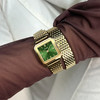 Montre CLUSE Gracieuse Petite femme cadran vert bracelet acier doré - vue Vporté 1