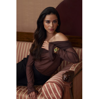 CLUSE Gracieuse Petite dameshorloge groene wijzerplaat goud roestvrijstalen armband