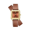 Montre CLUSE Gracieuse Petite femme cadran marron bracelet cuir doré - vue V1