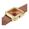 Montre CLUSE Gracieuse Petite femme cadran marron bracelet cuir doré - vue V2