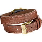 Montre CLUSE Gracieuse Petite femme cadran marron bracelet cuir doré - vue 3