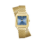 Montre CLUSE Gracieuse Petite femme cadran bleu bracelet acier doré - vue 1