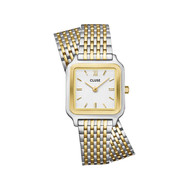 Montre CLUSE Gracieuse Petite femme cadran blanc bracelet acier bicolore