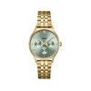 Montre CLUSE Minuit Multifunction femme cadran vert bracelet acier doré - vue V1