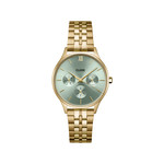 Montre CLUSE Minuit Multifunction femme cadran vert bracelet acier doré - vue 1