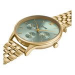 Montre CLUSE Minuit Multifunction femme cadran vert bracelet acier doré - vue 2