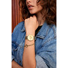 Montre CLUSE Minuit Multifunction femme cadran doré bracelet acier doré - vue Vporté 2