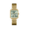 Montre CLUSE La Tétragone Multifunction femme cadran vert bracelet acier doré - vue V1