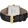 Montre CLUSE La Tétragone Multifunction femme cadran acier doré bracelet cuir noir - vue V3