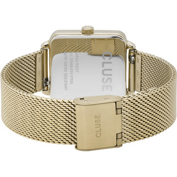 CLUSE La Tétragone dameshorloge met groene wijzerplaat en gouden roestvrijstalen horlogeband