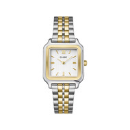 Montre CLUSE Gracieuse femme cadran blanc bracelet acier bicolore