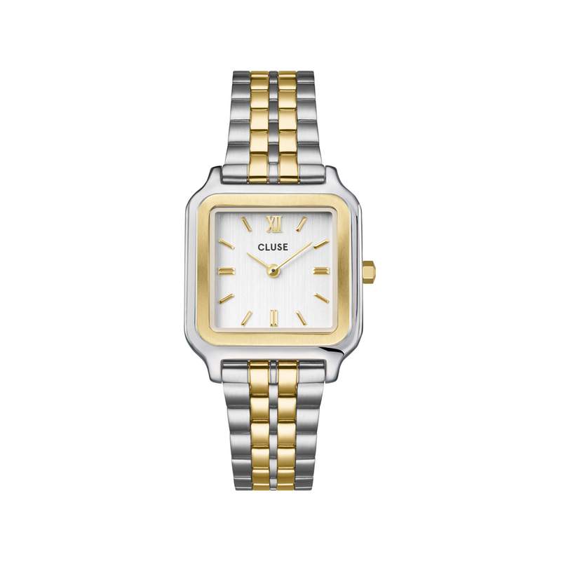 Montre CLUSE Gracieuse femme cadran blanc bracelet acier bicolore - vue 1
