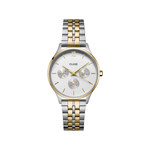 Montre CLUSE Minuit Multifunction femme cadran blanc bracelet acier bicolore - vue 1