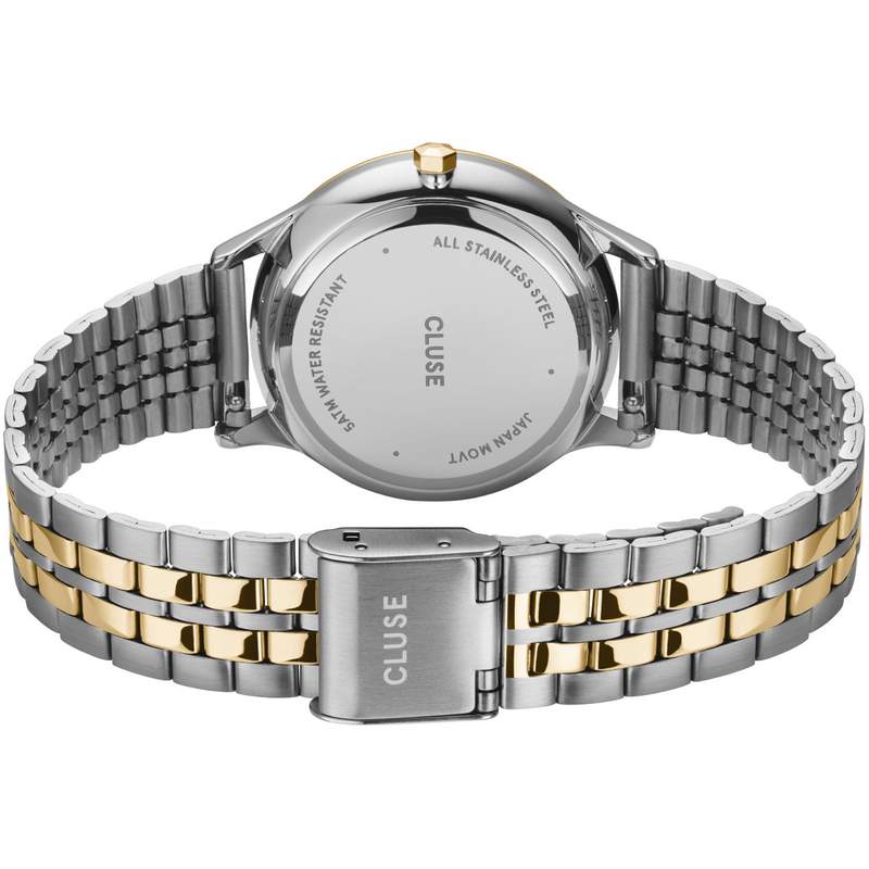 Montre CLUSE Minuit Multifunction femme cadran blanc bracelet acier bicolore - vue 3