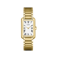 Montre CLUSE Belisenna femme cadran blanc bracelet acier doré