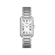 Montre CLUSE Belisenna femme cadran blanc bracelet acier gris