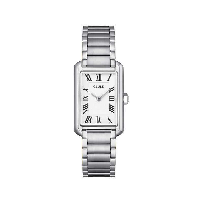 Montre CLUSE Belisenna femme cadran blanc bracelet acier gris - vue 1