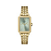 Montre CLUSE Fluette femme cadran vert bracelet acier doré - vue V1