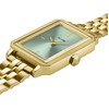 Montre CLUSE Fluette femme cadran vert bracelet acier doré - vue V2