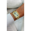Montre CLUSE Fluette femme cadran vert bracelet acier doré - vue Vporté 1
