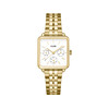 Montre CLUSE La Tétragone Multifunction femme cadran blanc bracelet acier doré - vue V1