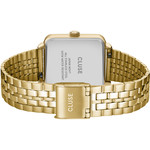 Montre CLUSE La Tétragone Multifunction femme cadran blanc bracelet acier doré - vue 3