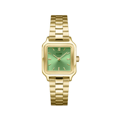 Montre CLUSE Gracieuse Petite femme cadran vert bracelet acier doré