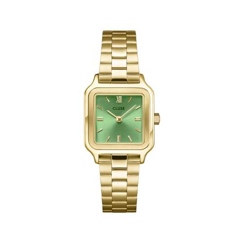 Montre CLUSE Gracieuse Petite femme cadran vert bracelet acier doré