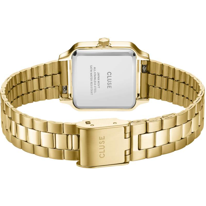 Montre CLUSE Gracieuse Petite femme cadran vert bracelet acier doré - vue 3