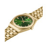 Montre CLUSE Retro 70's femme cadran vert bracelet acier doré - vue V2