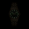 Montre CLUSE Retro 70's femme cadran vert bracelet acier doré - vue VD1