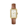 Montre CLUSE Fluette femme cadran blanc bracelet cuir marron - vue V1