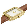 Montre CLUSE Fluette femme cadran blanc bracelet cuir marron - vue V2