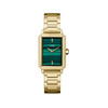 Montre CLUSE Fluette femme cadran vert bracelet acier doré - vue V1
