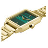 Montre CLUSE Fluette femme cadran vert bracelet acier doré - vue V2