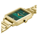 Montre CLUSE Fluette femme cadran vert bracelet acier doré - vue 2