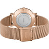 Montre CLUSE Minuit femme cadran blanc bracelet acier rose or - vue V3