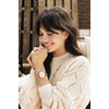 Montre CLUSE Minuit femme cadran blanc bracelet acier rose or - vue Vporté 2