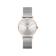 Montre CLUSE Minuit femme cadran gris bracelet acier