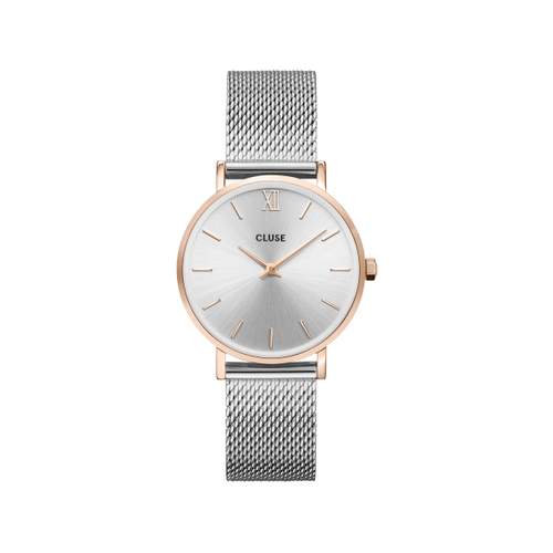 Montre CLUSE Minuit femme cadran gris bracelet acier
