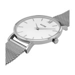 Montre CLUSE Minuit femme cadran blanc bracelet acier - vue 2